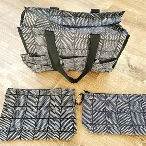 Thirty-One Three Piece Set. Black and White. Like New Condition